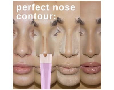✨ Katelia Beauty Nose Contour Makeup Brush – Dual-Ended U-Shaped Precision Brush - Thumbnail 6