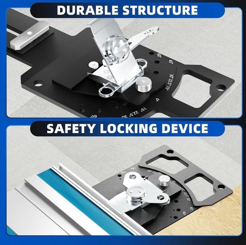 GOINGMAKE Guide Rail Angle Stop Square for Circular Saw Track - Thumbnail 8