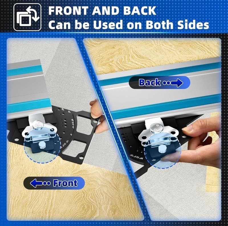 GOINGMAKE Guide Rail Angle Stop Square for Circular Saw Track - Thumbnail 7