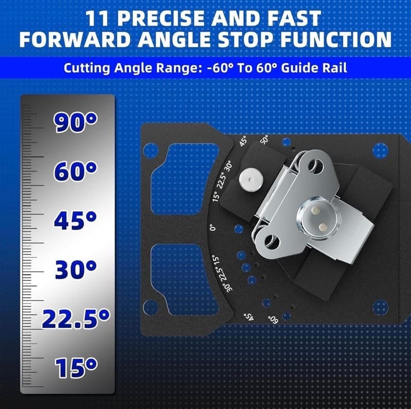 GOINGMAKE Guide Rail Angle Stop Square for Circular Saw Track - Thumbnail 3