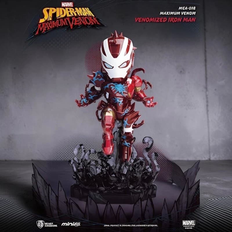 Beast Kingdom Marvel Spider-Man Maximum Venom MEA-018 Venomized Iron Man Figure - Thumbnail 4