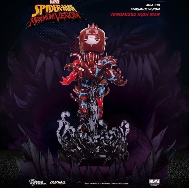 Beast Kingdom Marvel Spider-Man Maximum Venom MEA-018 Venomized Iron Man Figure - Thumbnail 6