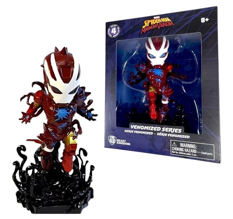 Beast Kingdom Marvel Spider-Man Maximum Venom MEA-018 Venomized Iron Man Figure - Thumbnail 3