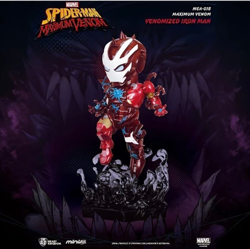 Beast Kingdom Marvel Spider-Man Maximum Venom MEA-018 Venomized Iron Man Figure - Thumbnail 5