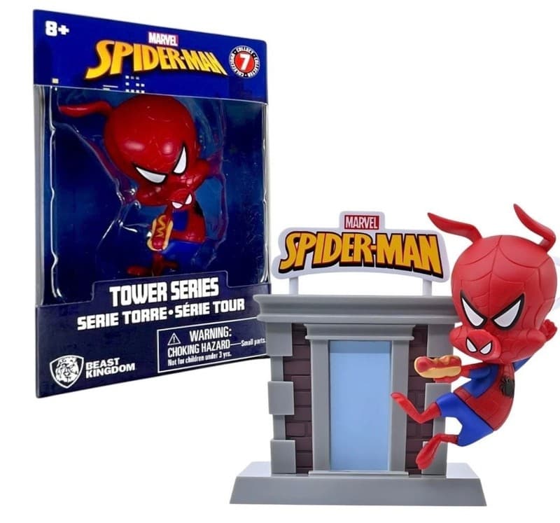 Beast Kingdom Marvel Spider-Man Tower Series Spider-Ham Figure - Thumbnail 2