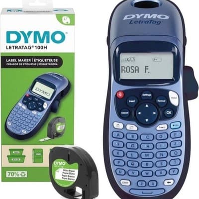 DYMO LetraTag 100H+ Handheld Label Maker Value Pack with 2 Cassettes & Magnetic - Thumbnail 5