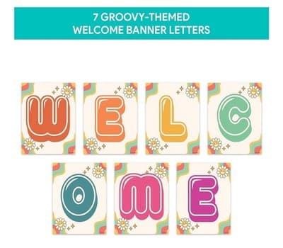 🧡🌈 Decorably Retro Groovy Classroom Poster Set 🌈🧡 - Thumbnail 3