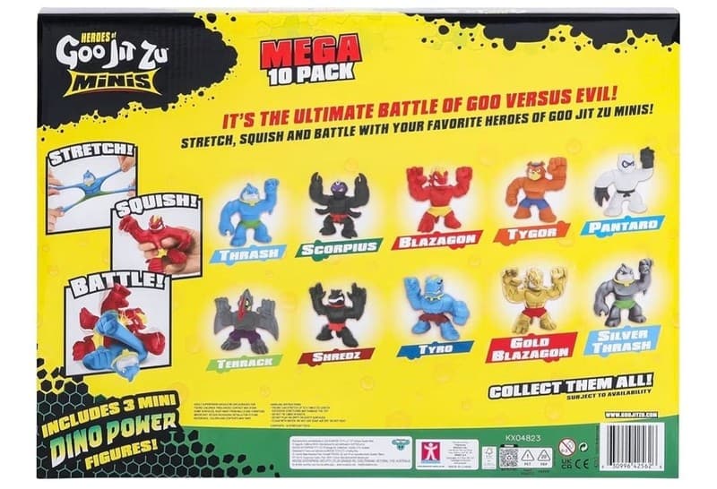 Heroes of Goo Jit Zu Minis Mega 10 Pack Stretchy Squishy Action Figures with 3 D - Thumbnail 7