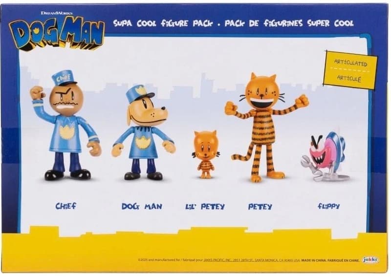Dog Man Movie Supa Cool Figure Pack 5-Piece Articulated Action Figure Set - Thumbnail 5