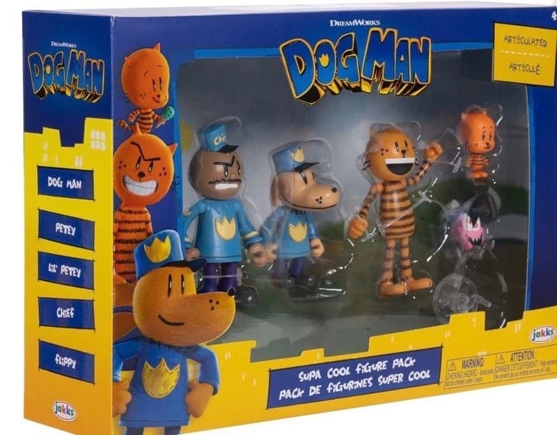 Dog Man Movie Supa Cool Figure Pack 5-Piece Articulated Action Figure Set - Thumbnail 2