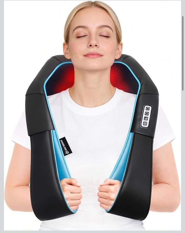 Mo Cuishle Shiatsu Neck and Shoulder Massager with Heat - 8 Deep Kneading Nodes - Thumbnail 2