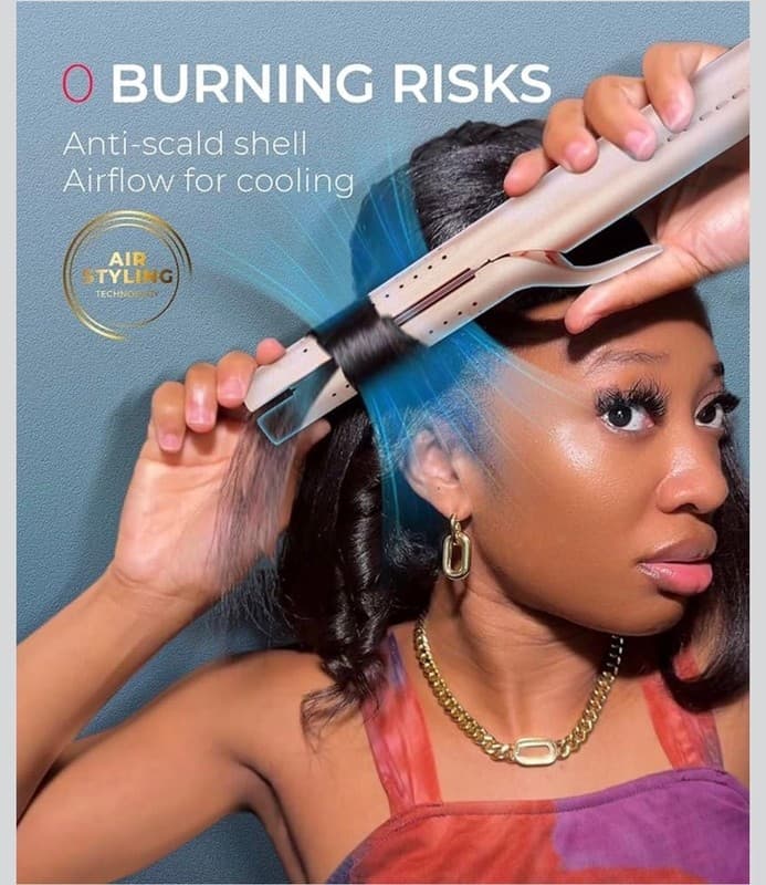 TYMO Airflow 2-in-1 Hair Straightener and Curler with Ionic Cooling - Thumbnail 7
