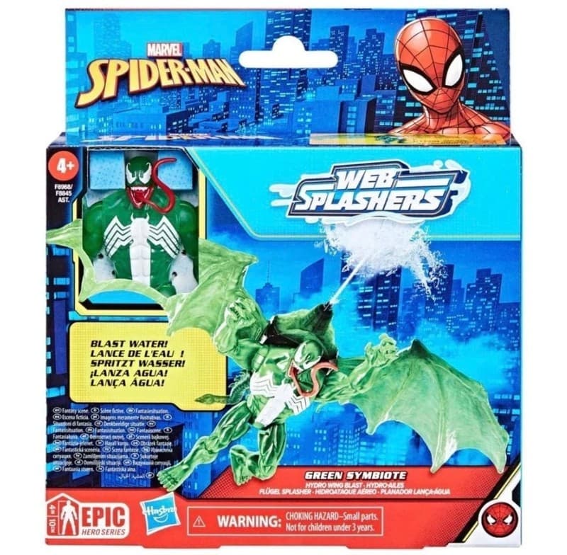 Marvel Spider-Man Epic Hero Series Web Splashers Green Symbiote Action Figure - Thumbnail 2