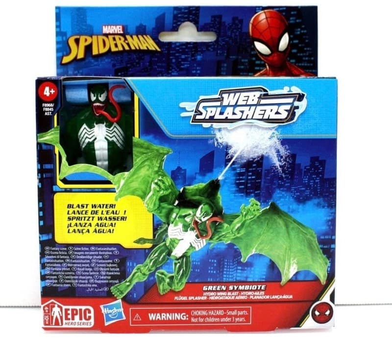Marvel Spider-Man Epic Hero Series Web Splashers Green Symbiote Action Figure - Thumbnail 5