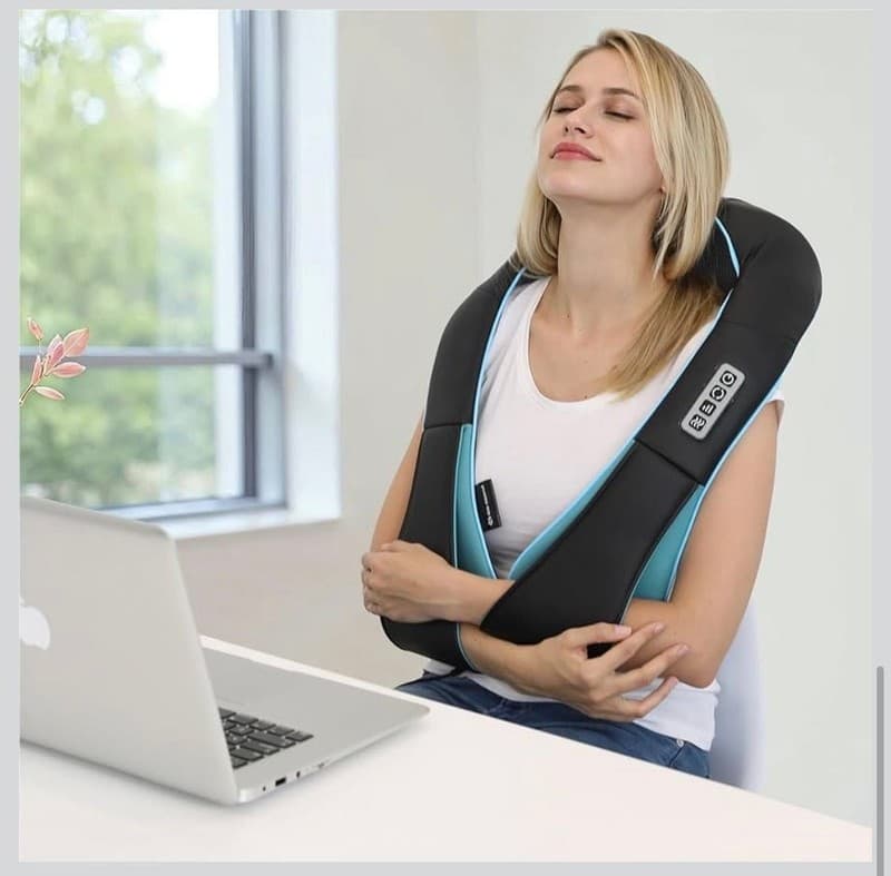 Mo Cuishle Shiatsu Neck and Shoulder Massager with Heat - 8 Deep Kneading Nodes - Thumbnail 4
