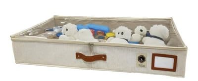 XL Underbed Storage Containers with See-Through Zip Lid, Thick Metal Zippers