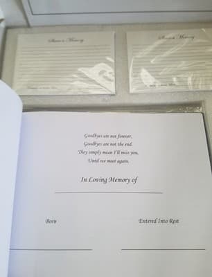 Heilo~ Funeral Guest Book for Memorial & Funeral Services– In Loving Memory NEW - Thumbnail 4