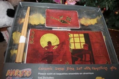 Naruto Shippuden Exclusive Ninja Scroll Sushi Set - New! - Thumbnail 2