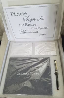 Heilo~ Funeral Guest Book for Memorial & Funeral Services– In Loving Memory NEW - Thumbnail 8