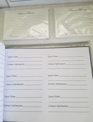 Heilo~ Funeral Guest Book for Memorial & Funeral Services– In Loving Memory NEW - Thumbnail 2