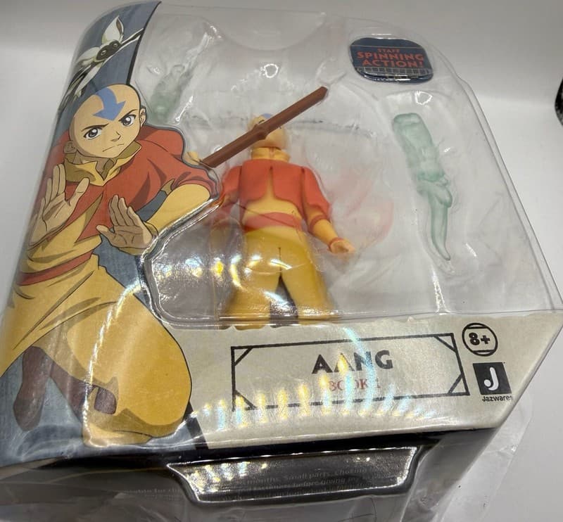 Jazwares Avatar: The Last Airbender Book 1 Aang Action Figure with Staff Spinnin - Thumbnail 4