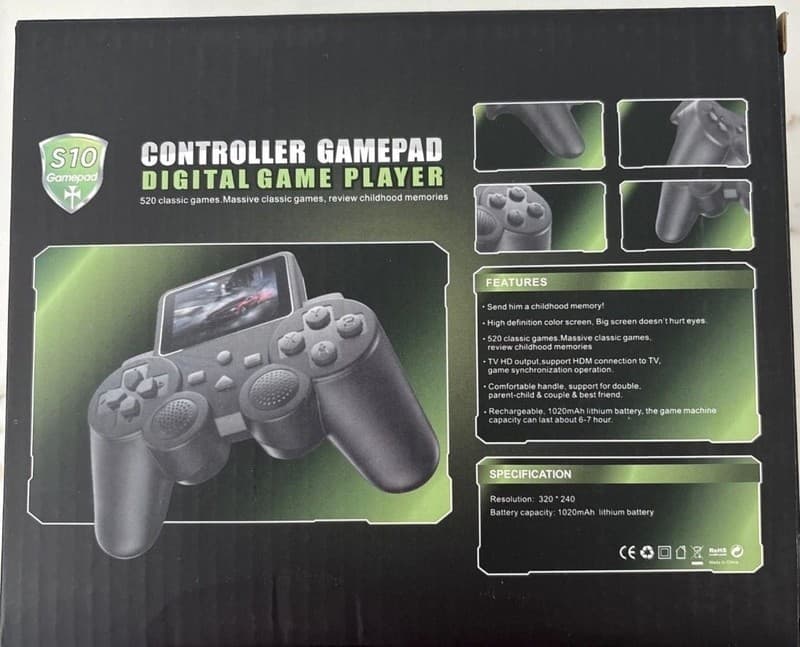 S10 Handheld Game Console Controller Gamepad Digital Game Player with 520 Games - Thumbnail 3