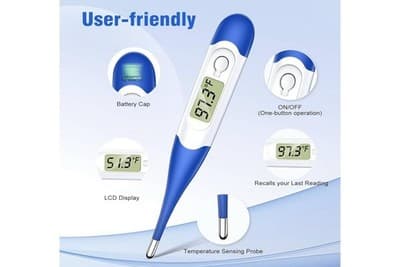 Thermometer for Adults with 10 Seconds Fast Reading, Digital Oral Thermometer - Thumbnail 4