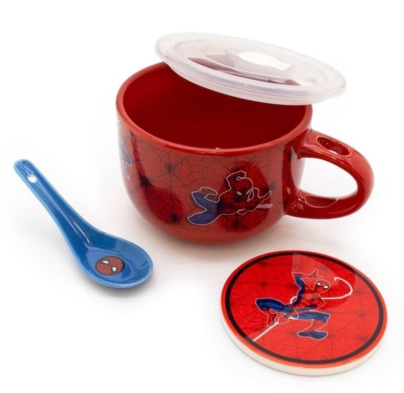 Marvel Spider-Man Soup Mug Bundle with Spoon and Coaster - Thumbnail 2