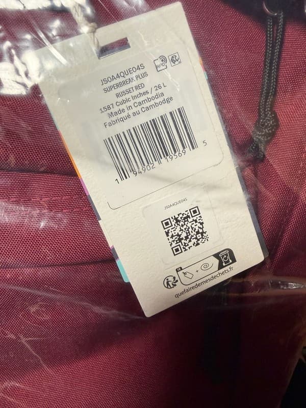 JanSport SuperBreak Plus Backpack in Russet Red - Thumbnail 7