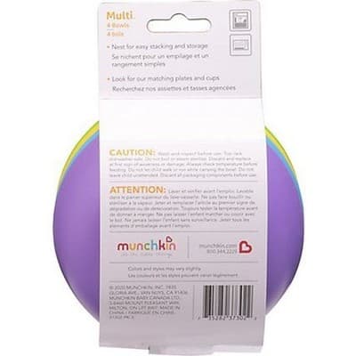 Munchkin Multi Toddler Bowls, BPA-Free, 4 Count Pack - Thumbnail 2