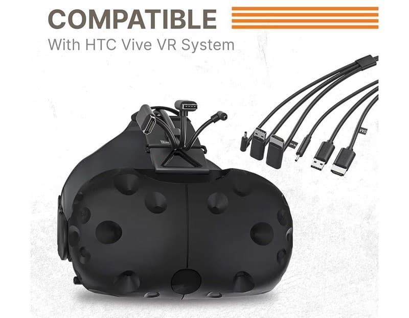 Skywin HTC Vive 3 in 1 Cable Compatible HTC Vive Cable Replacement Cable for HTC - Thumbnail 4