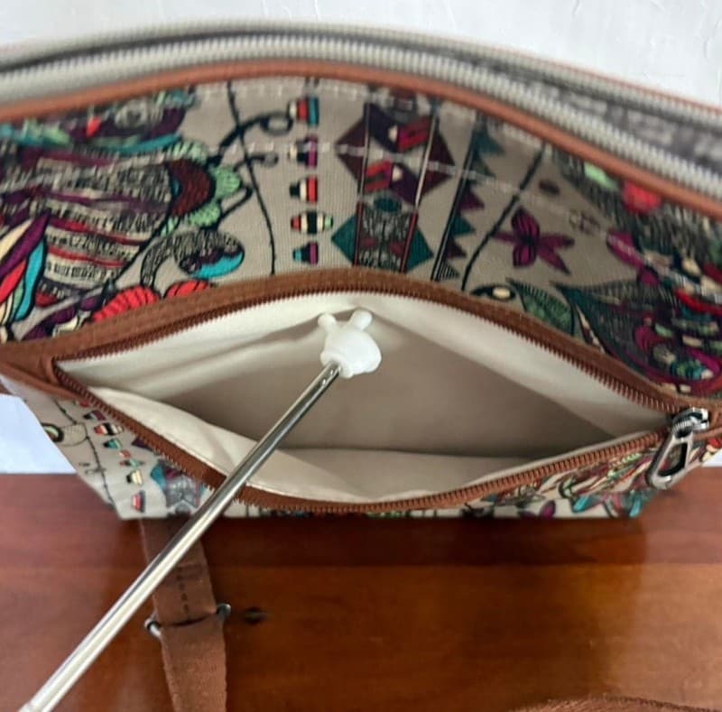 Sakroots Flat Crossbody Messenger Bag Spirit Desert Owl Motif - Thumbnail 4