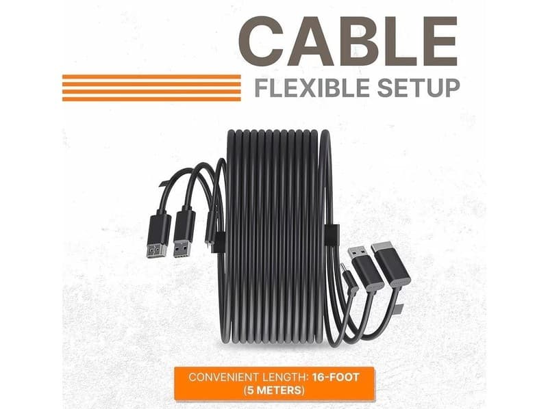 Skywin HTC Vive 3 in 1 Cable Compatible HTC Vive Cable Replacement Cable for HTC - Thumbnail 2