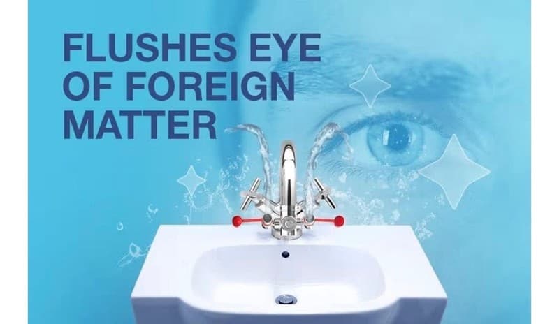 Skywin Eye Wash Station Faucet Mounted Emergency Eyewash Kit with Sign and Tags - Thumbnail 6