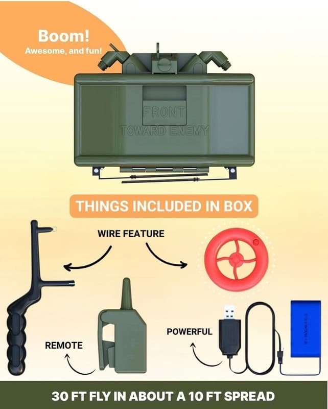 Skywin M18A1 Toy Claymore Mine Trap with Remote Control and Trip Wire for Nerf a - Thumbnail 2