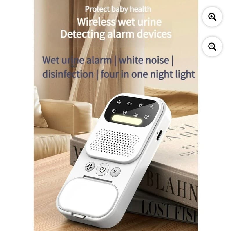 Wireless Bedwetting Alarm for Kids with UV Disinfection, White Noise, and Night - Thumbnail 9