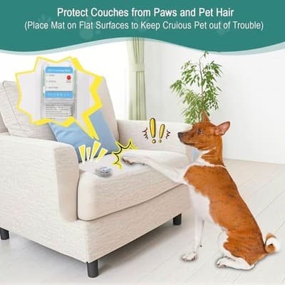 SEERWAY Pet Training Mat, Small 22"x14" Static and Tone Deterrent Mat for Dogs a - Thumbnail 3