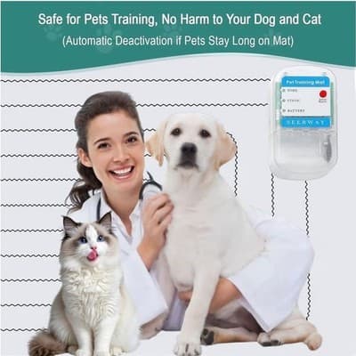 SEERWAY Pet Training Mat, Small 22"x14" Static and Tone Deterrent Mat for Dogs a - Thumbnail 6