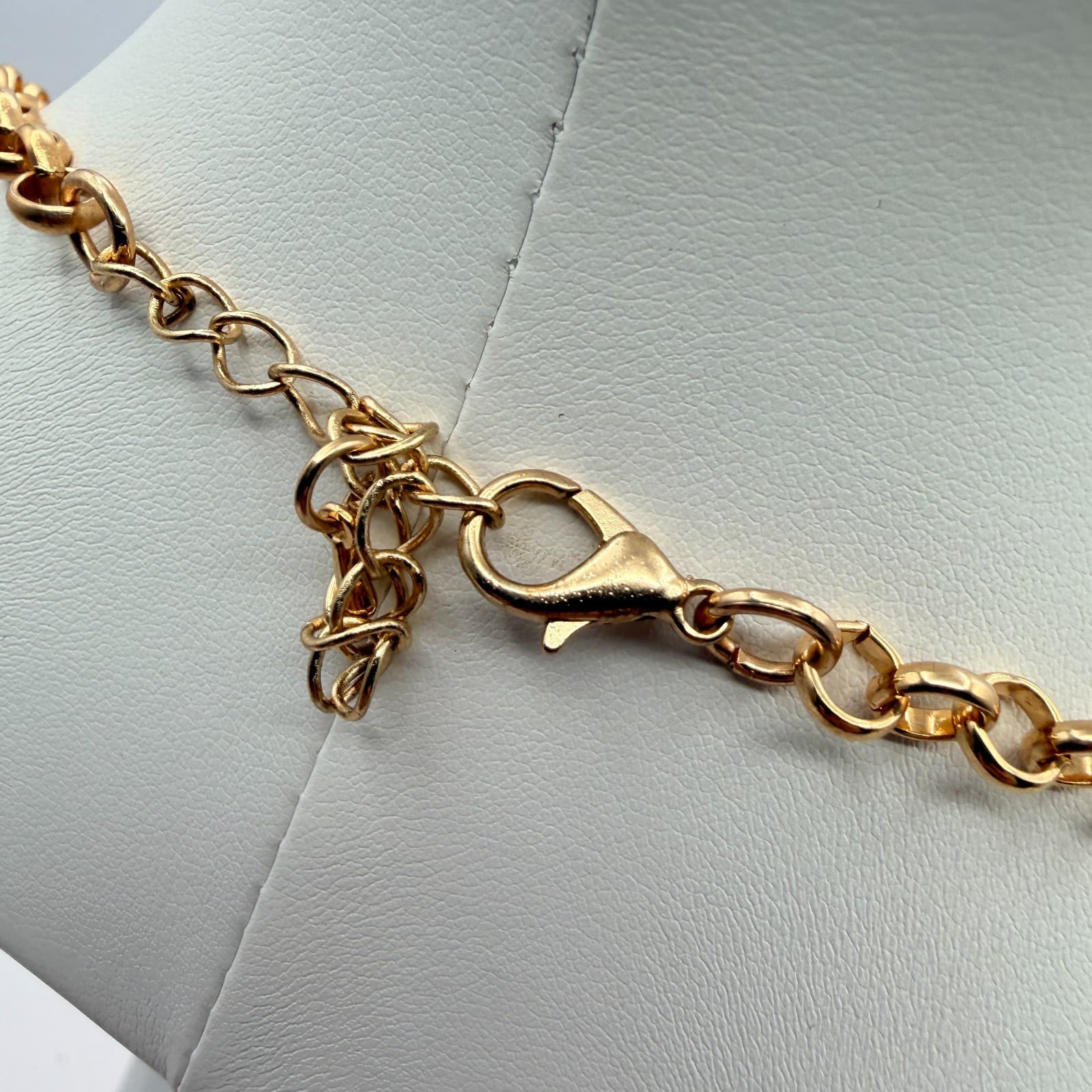 Vintage Gold Tone Rhinestone Statement Jewelry Set Necklace Drop Earrings Bridal - Thumbnail 8