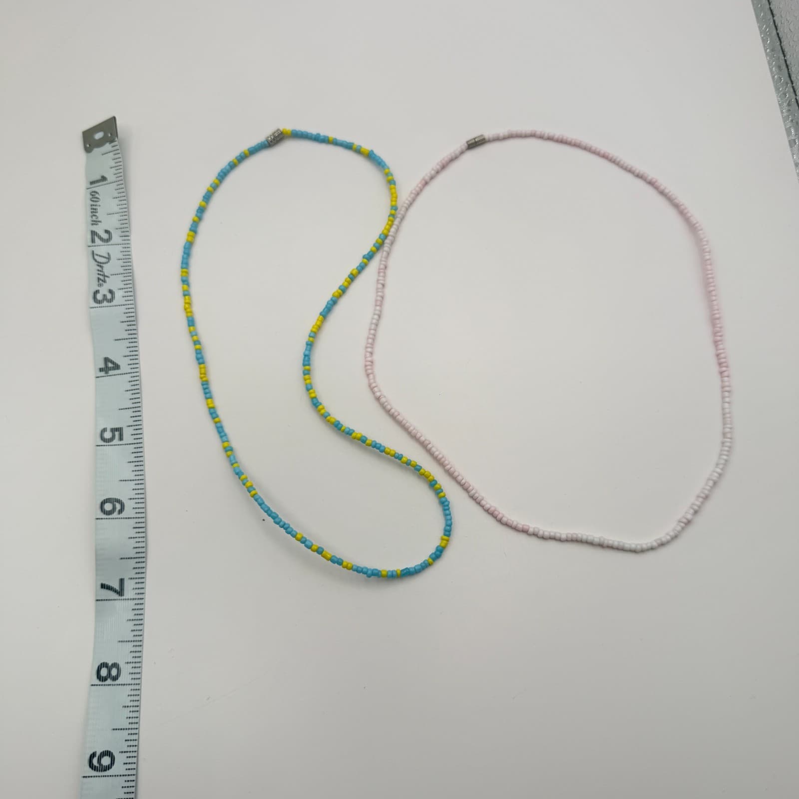 Vintage Multicolor Seed Bead Strand Necklace Dainty Layered Look Y2K Boho 90s - Thumbnail 7