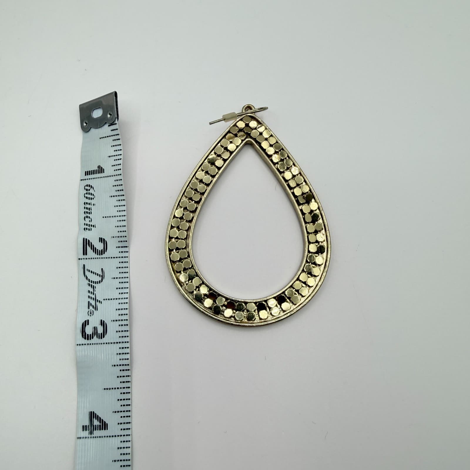 Vintage Gold Tone Dangle Earrings Lot 2 Pairs Teardrop Filigree Enamel Statement - Thumbnail 10