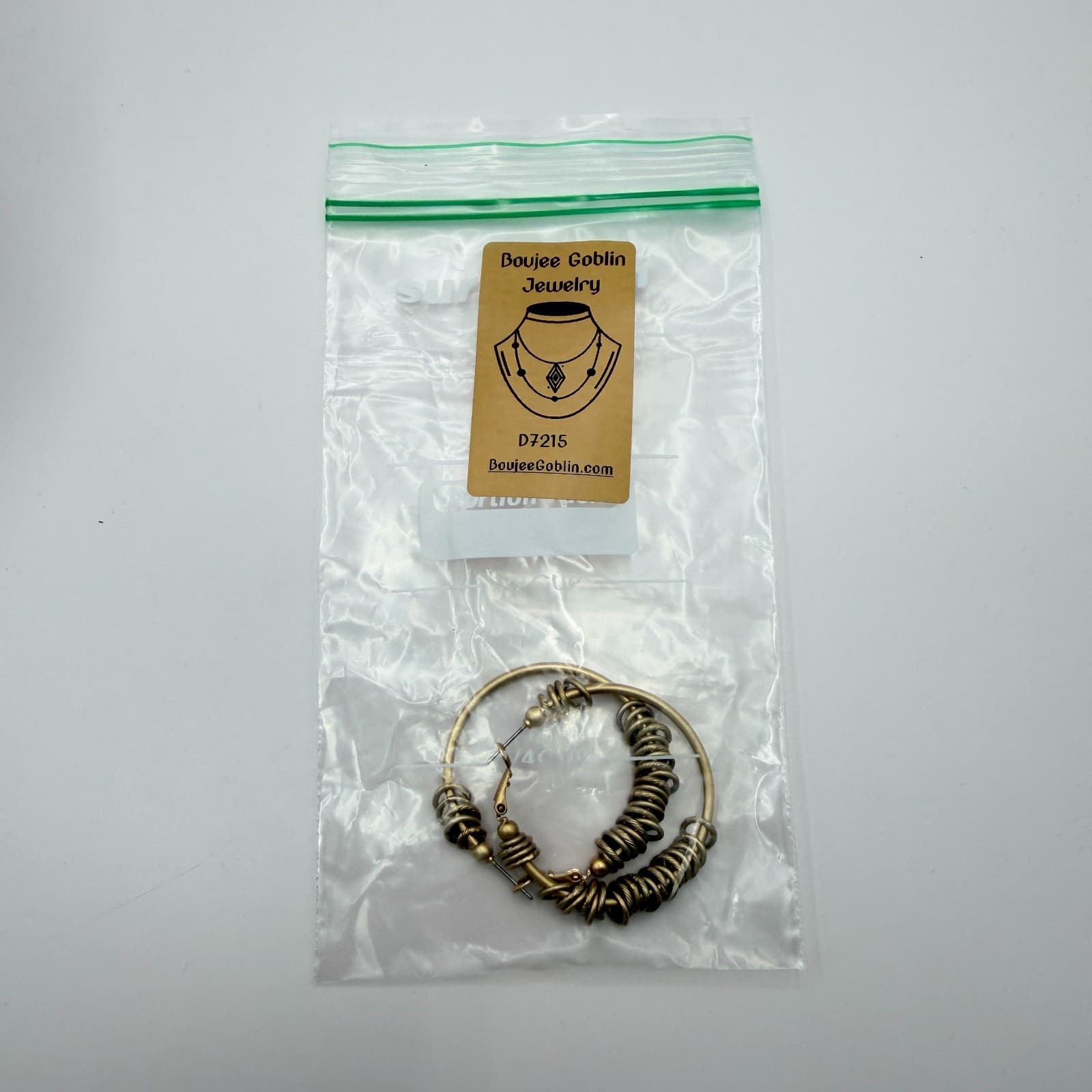 Vintage Gold Tone Hoop Earrings Textured Ribbed Multi Ring Chunky Statement Boho - Thumbnail 9
