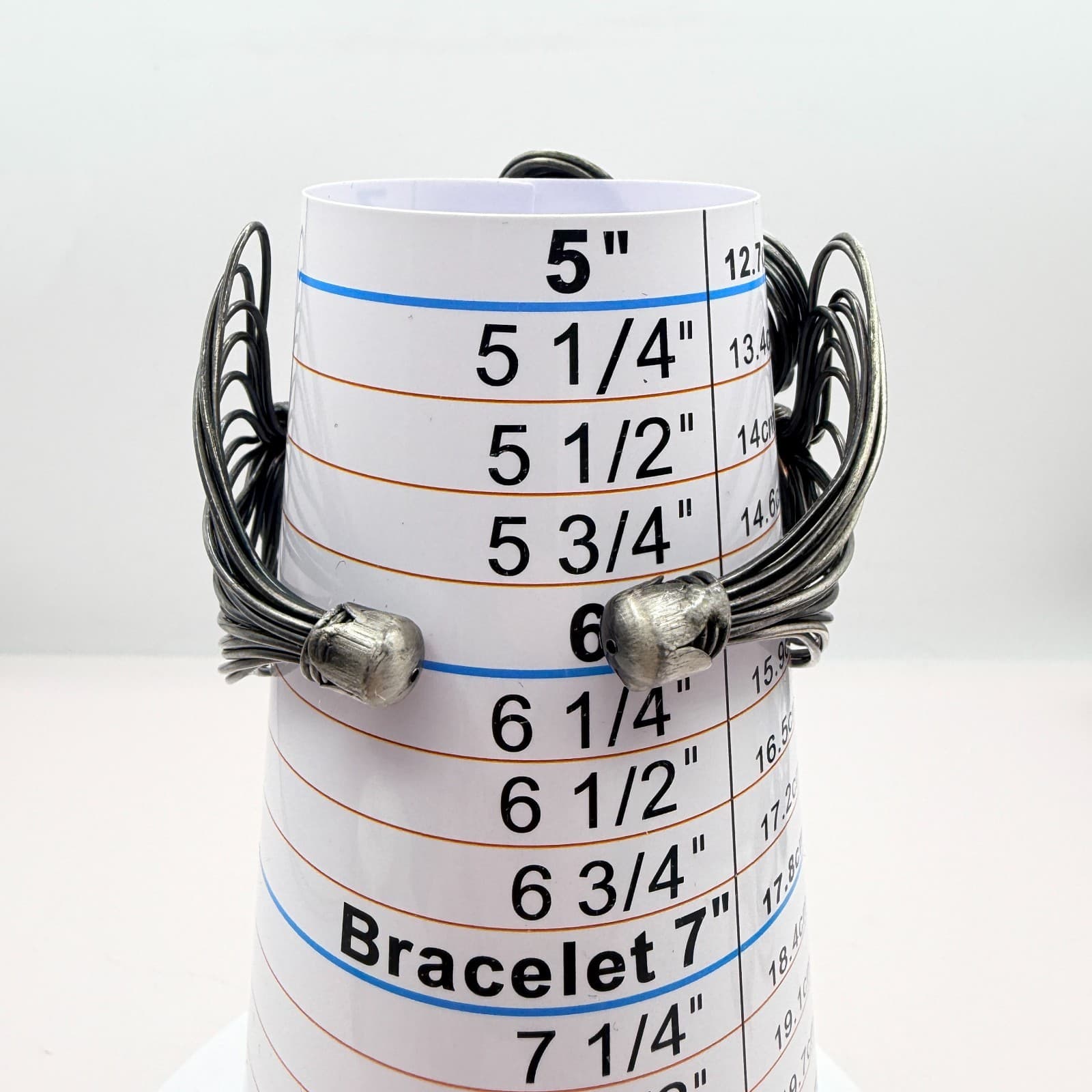 Vintage Gunmetal Tone Cuff Bracelet Wire Wrapped Loops Rhinestone Statement Boho - Thumbnail 7