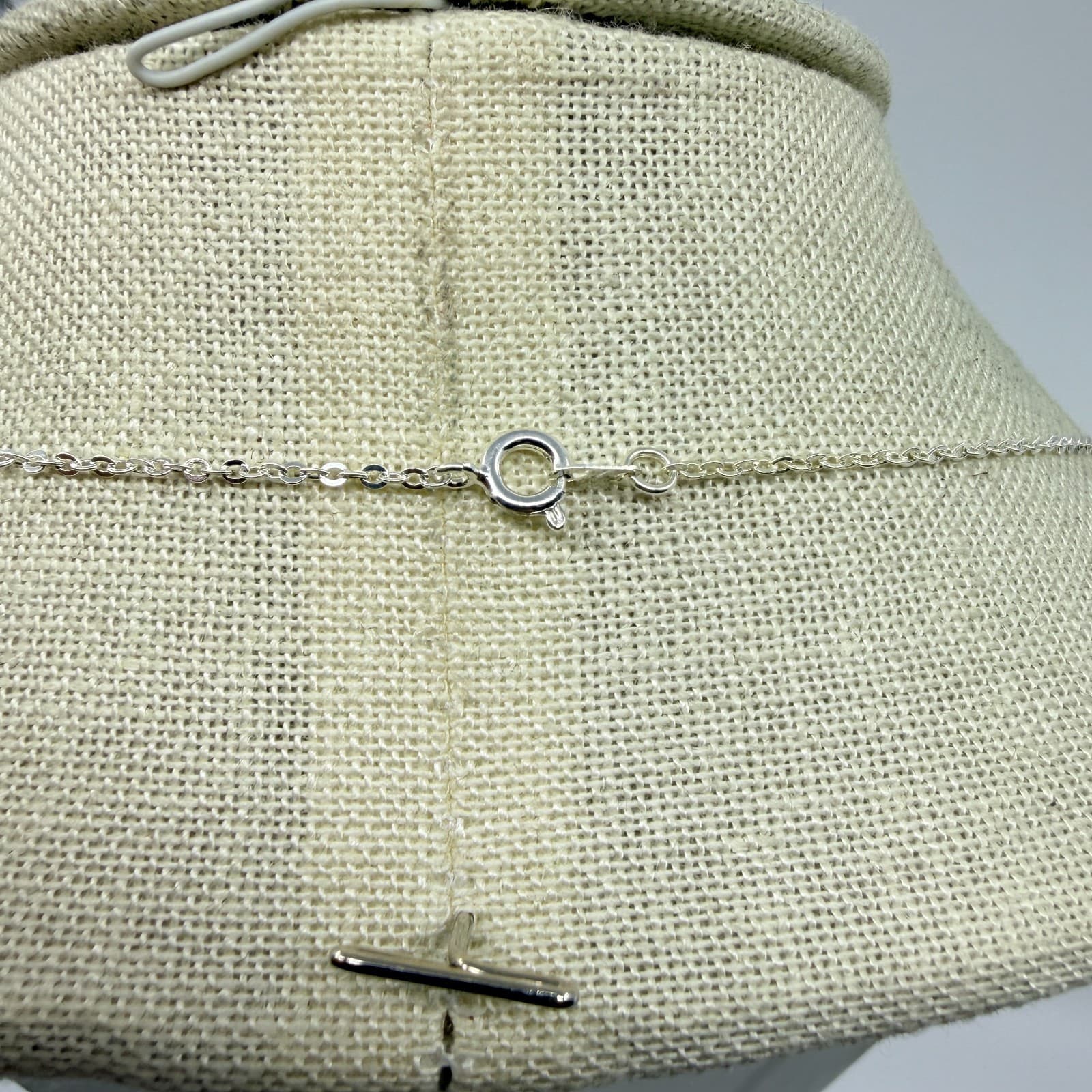 Vintage Silver Tone Heart Pendant Necklace Champagne Rhinestone Accent Dainty - Thumbnail 7