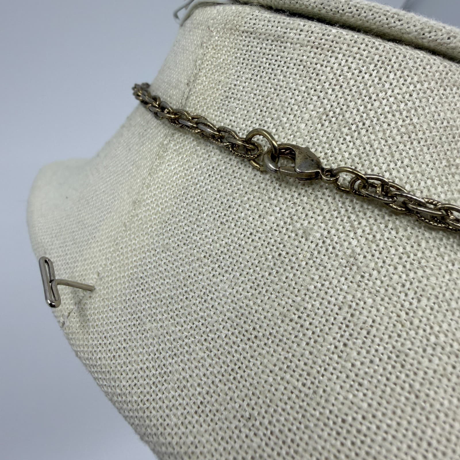 Vintage Antique Brass Tone Chandelier Necklace Faux Pearl Opal Color Statement - Thumbnail 6