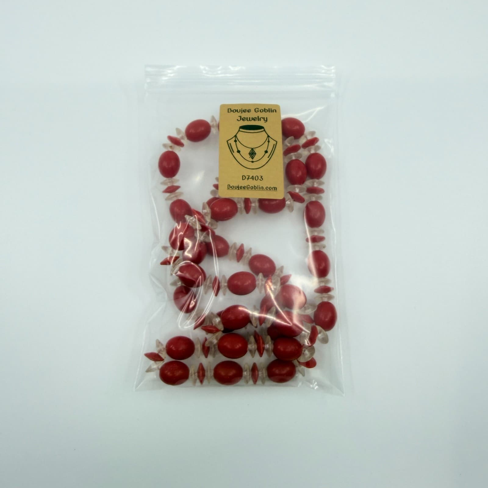 Vintage Long Coral Color Bead Necklace Red Oval Spacer Strand Opera Flapper Boho - Thumbnail 10