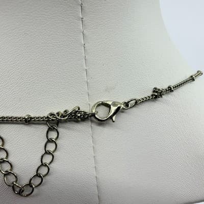 Vintage Gold Tone Chain Necklace Dangle Disc Coin Charms Shimmer Boho Minimalist - Thumbnail 5