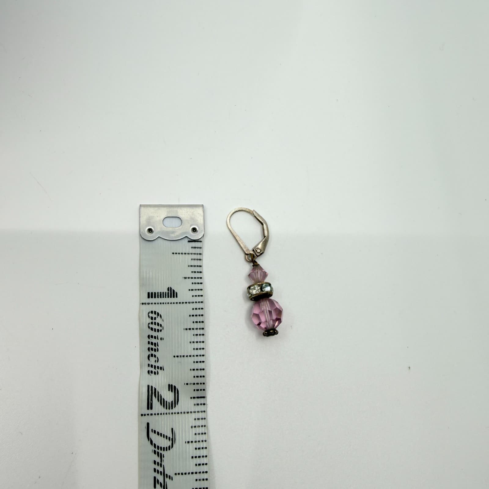 VTG Purple Crystal Dangle Earrings Antique Bronze Tone Rondelle Bead Drop Glam - Thumbnail 9