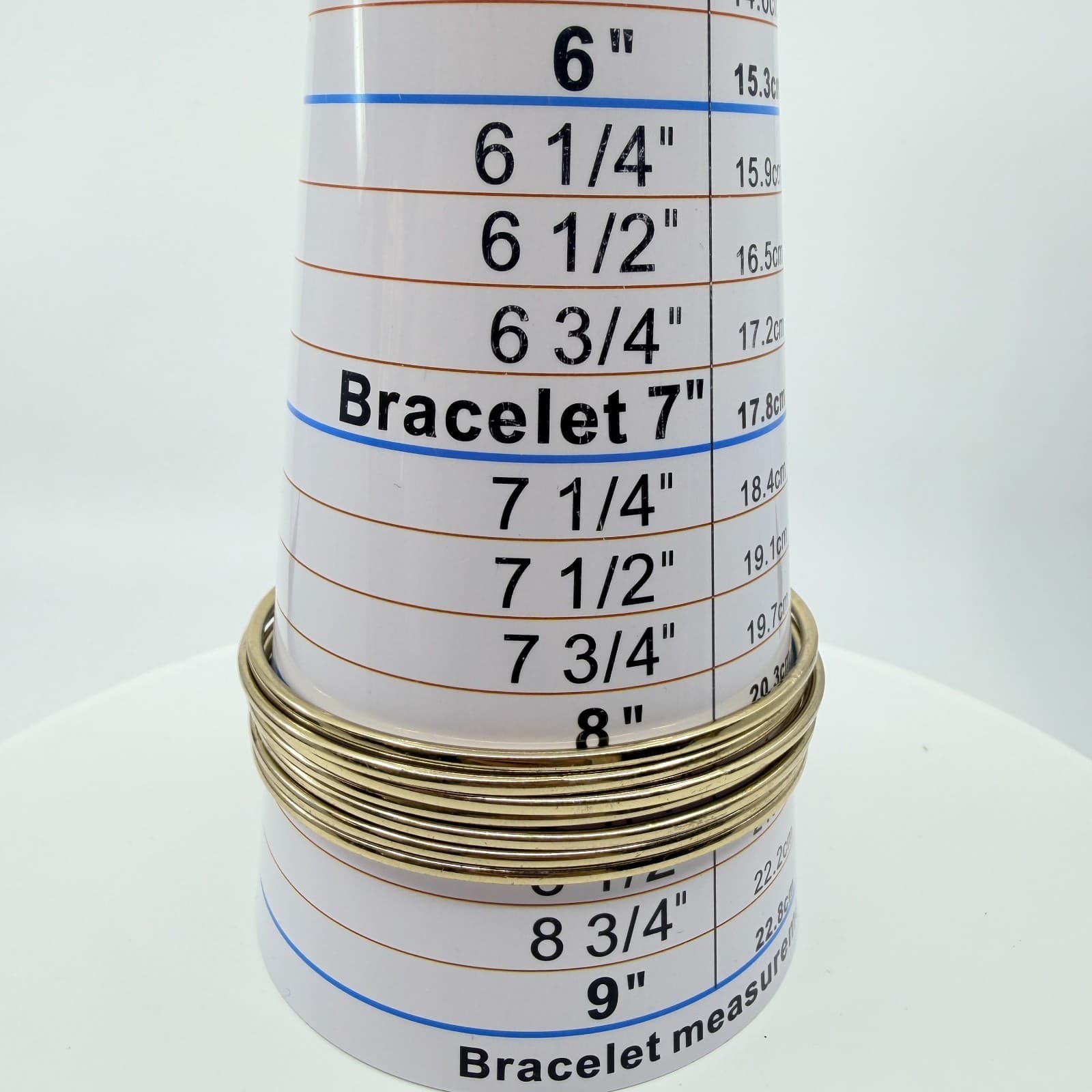 Vintage Gold Tone Skinny Bangle Bracelets Stack Multi Strand High Shine Minimal - Thumbnail 7
