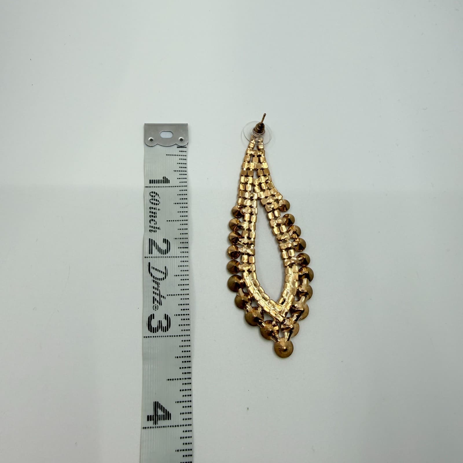 Vintage Aurora Borealis Rhinestone Chandelier Statement Earrings Gold Tone Y2K - Thumbnail 9